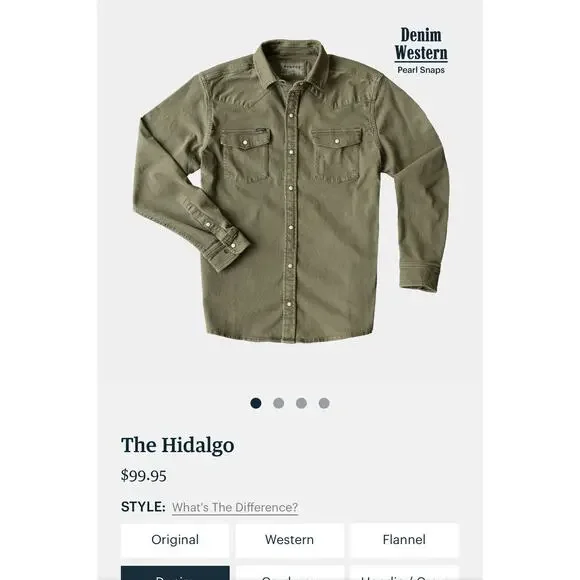 Poncho Outdoors Shirt Mens 3XL Faded Green Hidalgo Denim LS Pearl Snaps Western - Picture 5 of 5